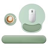 CONCEPTION ERGONOMIQUE : repose-poignet en mousse à mémoire de forme pour un soutien optimal, avec une forme incurvée pour une position naturelle de la main et un soulagement de la pression