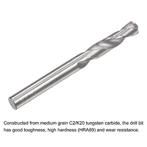 uxcell Solid Carbide Drill Bits, 4.2mm C2/K20 Tungsten Carbide Jobber Drill Bits Straight Shank Drilling Tool for Stainless Steel Aluminum Iron Metal Plastic 2pcs by uxcell - Used condition - Image 4