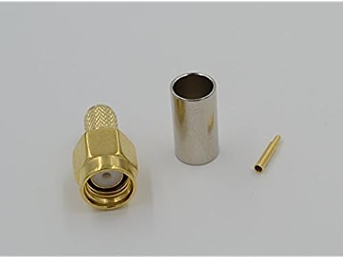 10pack SMA Male Crimp Straight Connector for RG58/RG142/RG223/RG400/LMR195/RFC195 Cables Ships from USA