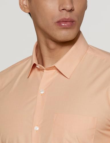Peter England Men's Everday Regular Fit Solid Shirt | Cotton Rich | 5-Pin Pocketing
