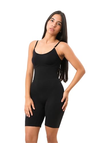 Image of SHAPEMOUR Mid Thigh Bodysuit Bodyshaper, Sculpting Design Shapewear for Women, Body Shaper with Silicone Grip, No Steel Bones for All Day Comfort, Smooth and Seamless Fit