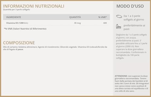 Solgar Natural Vita D3-100 perle softgels - 3
