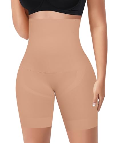 Image of Werena Shapewear Shorts Tummy Control for Women High Waisted Body Shaper Underwear Slimming Slip Shorts Under Dresses