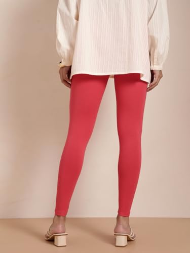 Image of TWIN BIRDS Super Stretchable Cotton Elasthane Fabric Ankle Length Leggings for Women