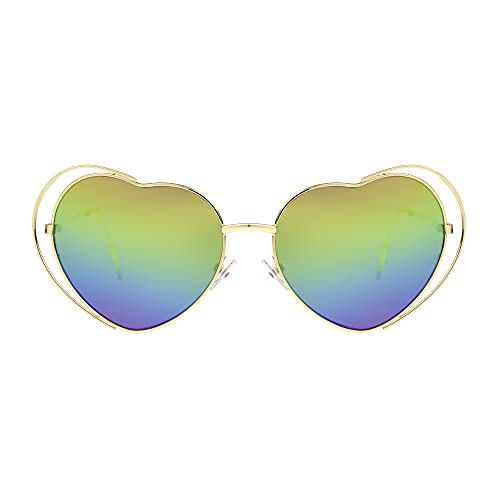 Betsey Johnson Cora Heart Sunglasses for Women, Pink2