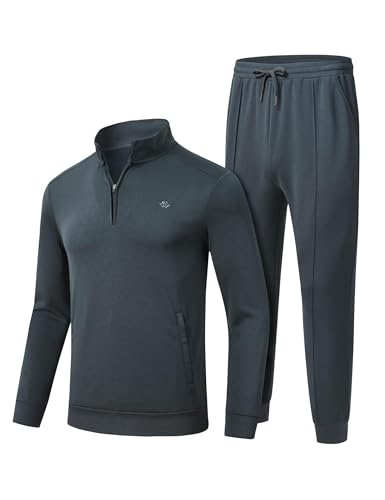 MoFiz Herren Trainingsanzug Jogginganzug Freizeitanzug Sportanzug Langarm Bequem Atmungsaktiv 1/4 Reißverschluss Sweatshirt & Sporthose Tracksuit Dunkelgrau Größe EU 3XL MoFiz Herren Trainingsanzug Jogginganzug Freizeitanzug Sportanzug Langarm Bequem Atmungsaktiv 1/4 Reißverschluss Sweatshirt & Sporthose Tracksuit Dunkelgrau Größe EU 3XL