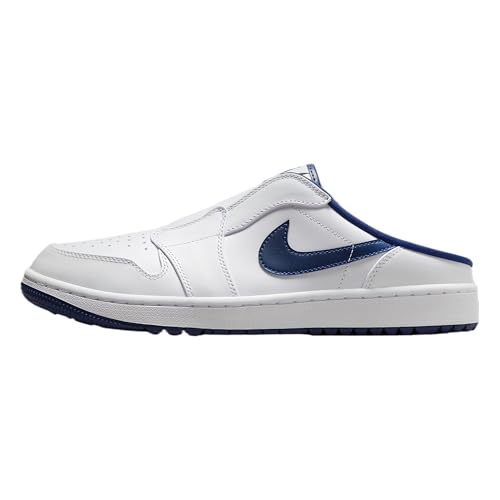 Image of Air Jordan Mule Golf Shoes (White/Midnight Navy) Size 9