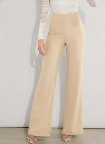 Image of KOTTY Women's High-Rise Straight Fit Stretch Pants for Office, Casual and Smart Wear