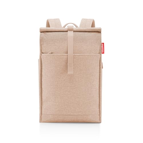 reisenthel urban rolltop backpack twist coffee - urbaner und stylischer Rucksack, modernes Design, geräumiger Rucksack für Freizeit, Arbeitsweg und City-Trip