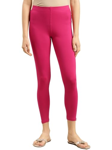 Image of Women Cotton Solid Belt Ankle Length Legging Four Way Lycra Leggings