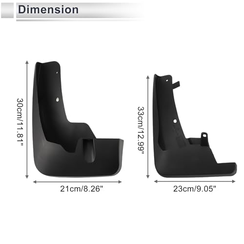 Image of X AUTOHAUX 1set Front and Rear Mud Flaps Splash Guards Mud Guards for Infiniti QX60 2022-2023 V6 3.5L-Sport Utility W /Mount Accessories