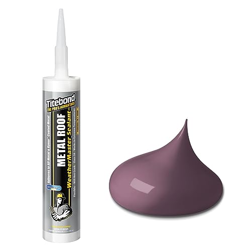 Image of Titebond WeatherMaster Metal Roof Sealant, Red - Premium Polymer Caulk for Aluminum, Copper, Galvanized Steel & Coated Metals, UV-Resistant - 61431, 9.5 Oz. Cartridge