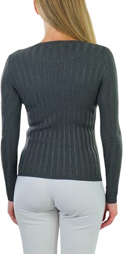 Image of ToBeInStyle Women's Classic Long Sleeve V-Neck Pullover Sweater