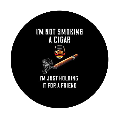 I'm not Smoking A Cigar - Funny Cuban Cigar PopSockets Swappable PopGrip, Black - Image 3