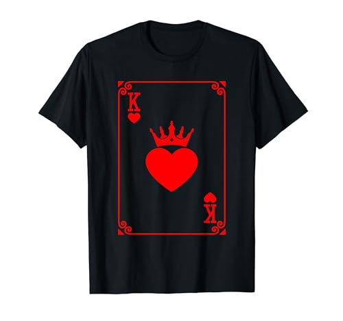 Costume d'Halloween King of Hearts King and Queen Easy Couple T-Shirt