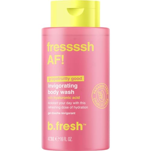 B.fresh Grapefruit Body Wash | Fressssh AF! - Invigorating Body Wash mit Hyaluronic Acid, Cruelty Free, Parabenfrei, hautliebende Inhaltsstoffe, 16 ml