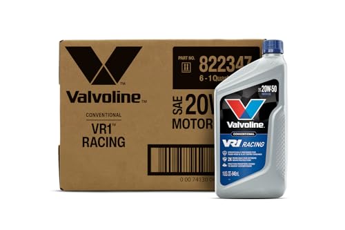Valvoline VR1 Racing SAE 20W-50 Motor Oil 1 QT, Case of 6