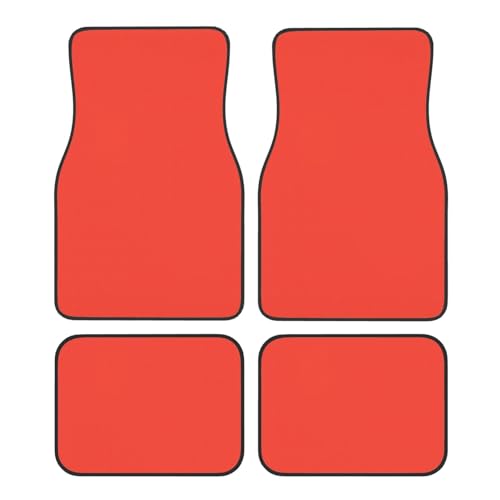 Alfombrillas de coche rojo coral universales para viajes familiares en SUV y trayectos diarios