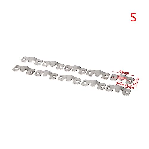 Image of Flush Mount Bracket ,Interlock Hanging 5sets /Pack Stainless Steel Hook Buckles Hanger Hanging Connecting Photo Frame Picture Mirror Wall Hang Hardware(Small), Silver