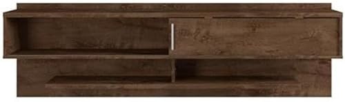 Miniatura 13 de Manhattan Comfort Astor - Centro de entretenimiento flotante para sala de estar moderno con estantes multimedia, 70.86 pulgadas, marrón Marrón