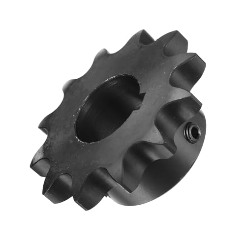 Image of uxcell #60 Chain Roller Sprocket B Type, 1-1 /4 inch Bore 12 Tooth Single Strand Chain Sprocket, Carbon Steel, Keyway with Set Screws