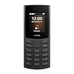 Nokia 105 4G Edition 2023 (Dual-SIM, 1,8" Display, 1450 mAh Akku, 48MB RAM / 128MB ROM, Speicher erweiterbar, 3.5mm Kopfhöreranschluss, FM Radio) Charcoal