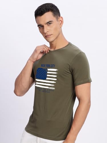 Image of ADRO Men's 100% Cotton Regular Fit T-Shirt