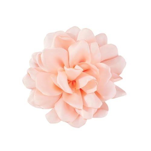 Image of Large Red Rose Flower Brooches Pins for Women Dainty Satin Fabric Brooches Big Camellia Flower Brooch Wedding Party Clothing Pin Accessory Jewelry