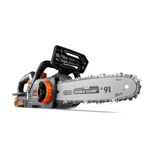 Motosierra a batería de 20V FUXTEC FX-E1KS20 – con batería de 2.0 Ah y cargador de 1A incluidos – longitud de corte 24 cm (10 pulgadas) velocidad de la cadena 5m/s - ligero y compacto