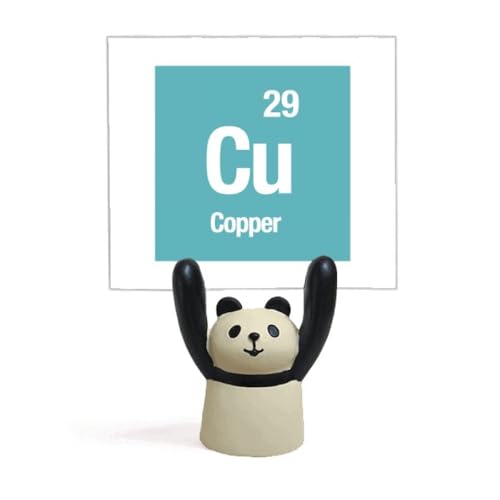 Porte-mémo en cuivre design panda : support chic pour bureau élégant