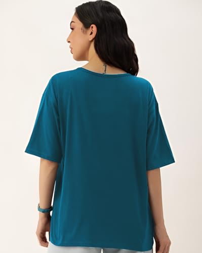 Image of AUSK Oversized T-Shirts || Printed Half Sleeve Tshirt for Womens