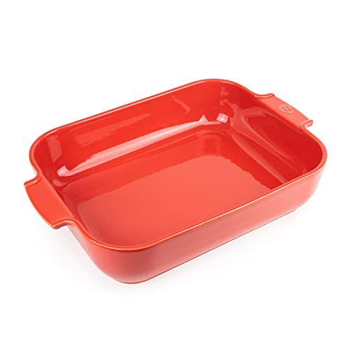 PEUGEOT, Rectangular Ceramic Baking Dish, 40 cm (including handles) x 25.7 cm x 7.5 cm, Capacity: 5.2 L, 8-10 Servings