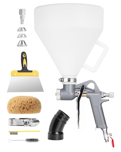 TexCraft Drywall Texture Spray Gun with 1.32 Gallon Hopper, 3