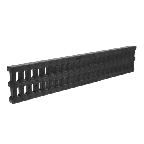 SWETRACE Tapa de Drenaje Francesa de PE Negra para Desagüe Exterior, Cubierta de Zanja Fácil de Usar Que Evita Obstrucciones en Canaletas y Alcantarillado