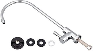 1/4'' Drinking Water Filter Faucet Tap, Acogedor Stainless Steel Kitchen Sink Purifier Faucet, Swan Neck Modern European Style Swivel Spout Filter Tap, Fits All Water Filter Systems & RO Systems