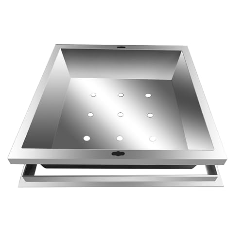Solution d'aménagement paysager avec couvercle de puisard extérieur en inox 50 cm