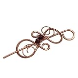 Celtic Copper Hair Clip Scarf Pin Shawl Pin Hair Stick Hair barrette with 2 Pearls,Women Gift.
