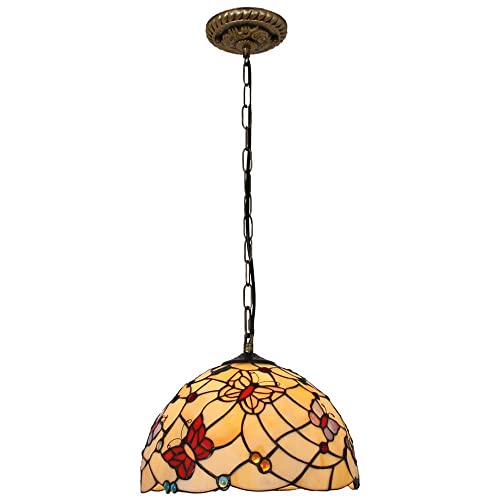 Lustre Tiffany pour Salle à Manger et Bar : Suspension Élégante Style Rétro (Modèle A)