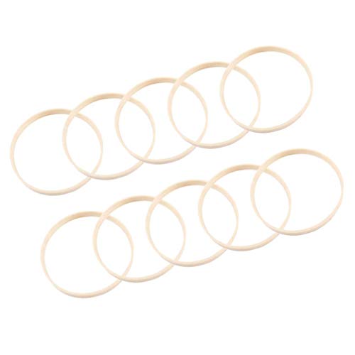 LIXBD 13 anillos de madera de bambú para atrapasueños, aros redondos de metal, anillos de...