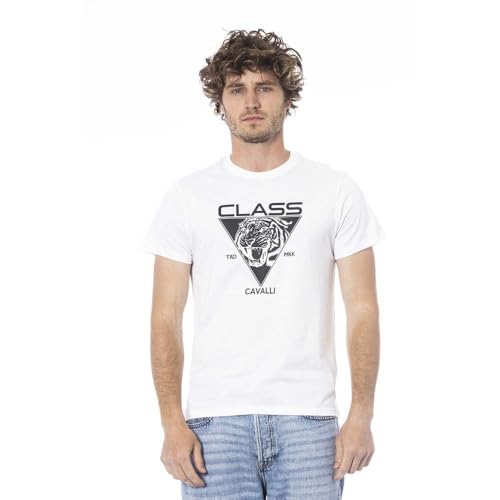 T-shirt Cavalli Class homme coton infroissable col rond ne bouge pas