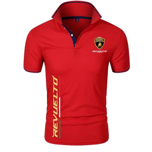 WYSTEN T-shirt homem lambo.RGhi.ni, moda confortável Po.lo camisa de ténis de golfe, roupa respirável para o ar livre respirável, ajuste, Rede, XXL