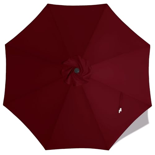 Image of MASTERCANOPY Patio Umbrella 11 ft Replacement Canopy for 8 Ribs-Burgundy Canopy Only