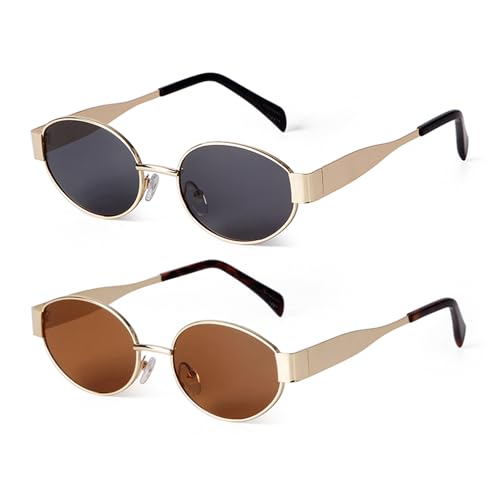 VIA LEECA Retro Sunglasses for Women Men, 90s UV400 Protection Sun Glasses Classic Shades 5