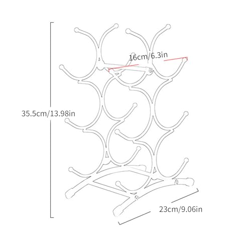 Soporte moderno de metal para 6 botellas miniatura 6
