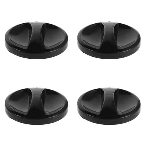 Homoyoyo repuesto de perillas temporizadoras redondas con eje en forma de D, 4 piezas, material plástico negro, 1.85 pulgadas, para olla a presión eléctrica y olla de cocción lenta para cocina miniatura 1