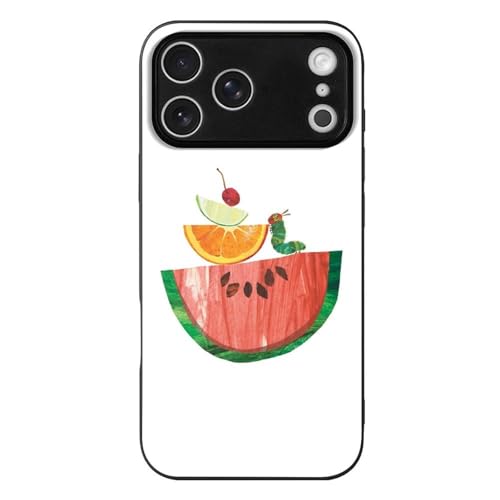 iPhone17 Pro Max用ケース はらぺこあおむし 絵本 アイフォン17 Pro Max用ケース スマホケース TPU 強化ガラス 耐衝撃 おしゃれ かわいい 擦り傷防止 指紋防止 互換性のある 2025新型