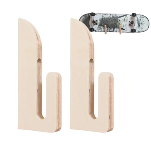 Porte-Skateboard,1 Paire de Support de Rangement en Bois Robuste - Étagère Et Support De Stockage Pour Skateboard Et Snowboard | Pour Magasin De Skate,...