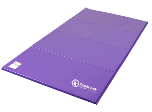 Tumbl Trak Zusammenfaltbar Gymnastik Matte, 1,2 m x 2,4 m - Lila, 1.2m Width x 2.4m Length x 3.5cm Height