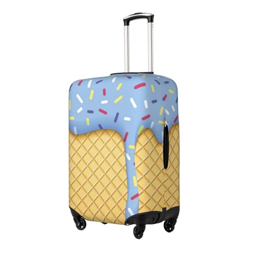 Spandex Travel Luggage Cover Suitcase Protector Bag,Chocolate Ice Cream Cake Blue Anti-Scratch Fits 18-32 Inch Luggage, Suitcase Sleeve For Kid And Adult,X-Large2