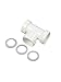 Danco 94038 Tee, 1-1/2 in, Plastic, [Finish]<, for Use with Slip Joint Tubes, White